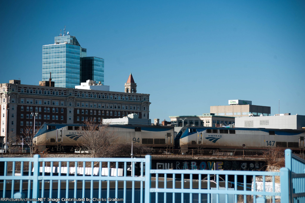 Lake Shore Limited leaving Worcester Union.